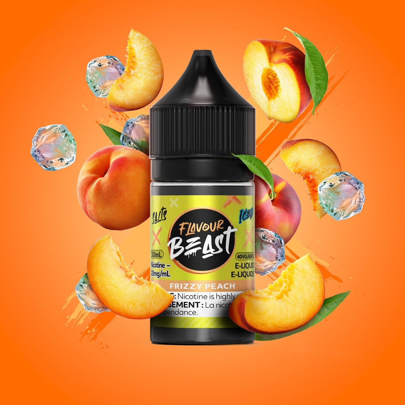 FRIZZY PEACH ICED FLAVOUR BEAST 30mL salt nic e-liquid