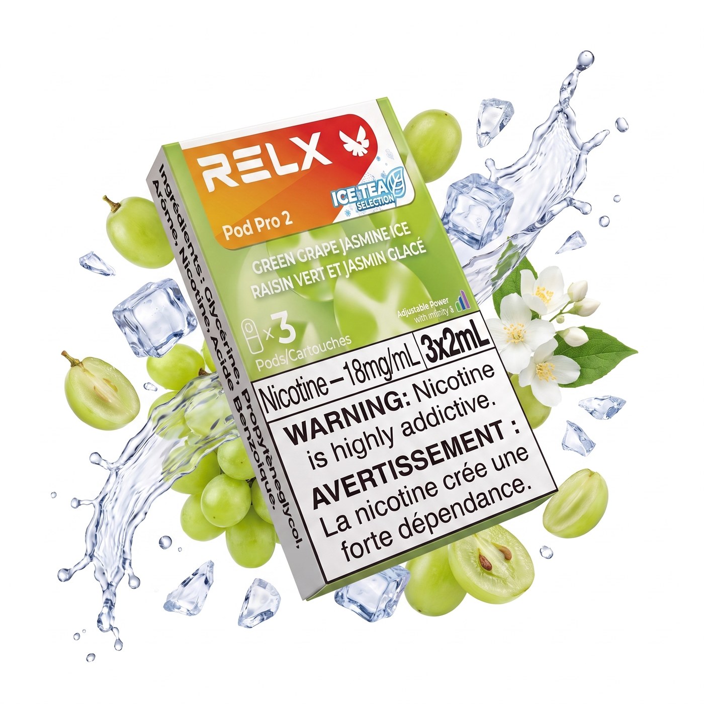 GREEN GRAPE JASMINE ICE RELX PRO 2 POD PACK
