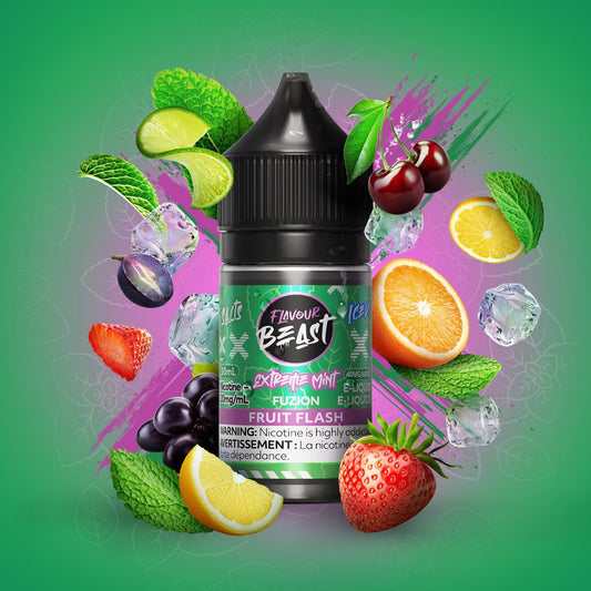 EXTREME MINT FUZION FRUIT FLASH ICED FLAVOUR BEAST 30mL salt nic e-liquid