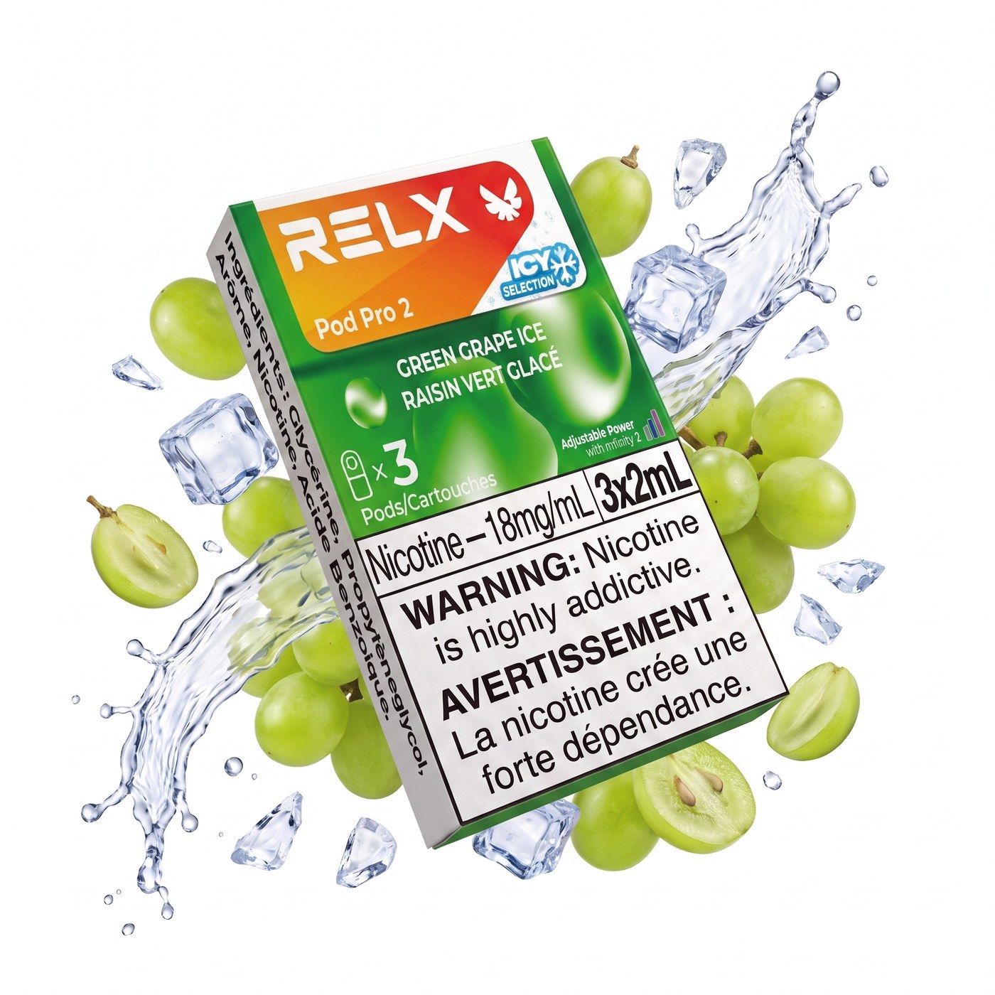 GREEN GRAPE ICE RELX PRO 2 POD PACK