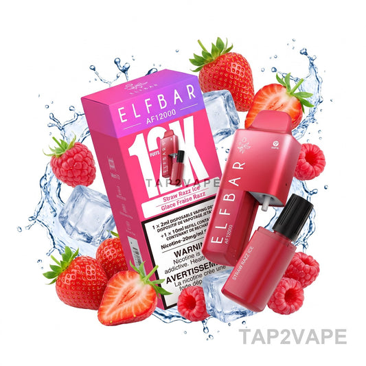 STRAW RAZZ ICE ELF BAR AF12000