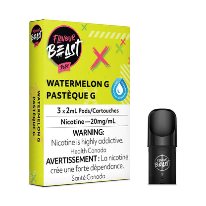 WATERMELON G FLAVOUR BEAST POD PACK box